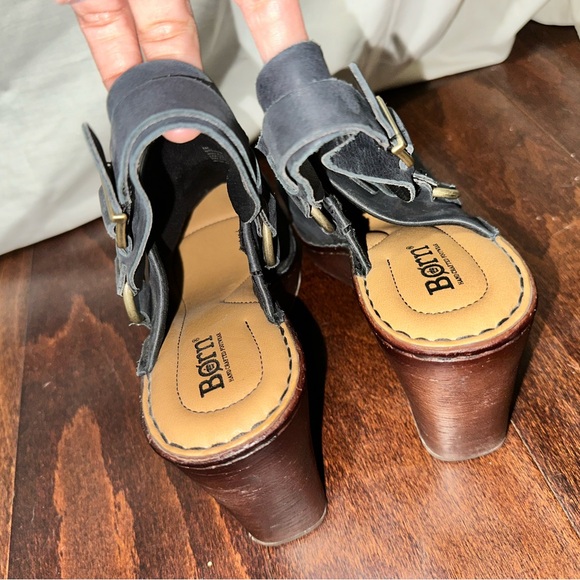 Born Hudson Slingback Clogs | black real leather - Picture 8 of 16